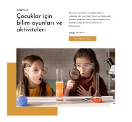 Çocuklar Için Bilim Oyunları - Duyarlı HTML5 Şablonu