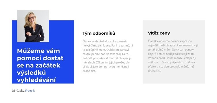 Výsledky vyhledávání Šablona HTML