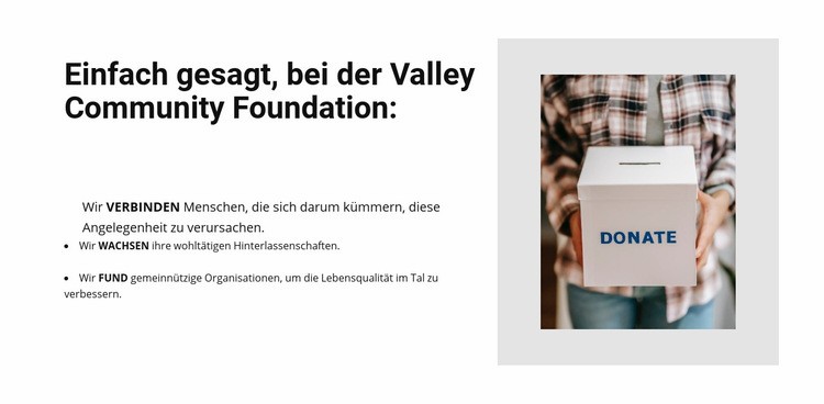 Wohltätigkeitsorganisation HTML5-Vorlage