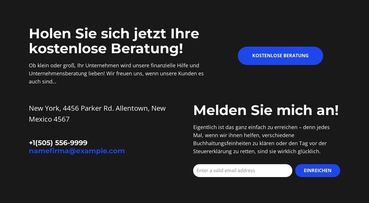 Führend mit Finanzen HTML5-Vorlage