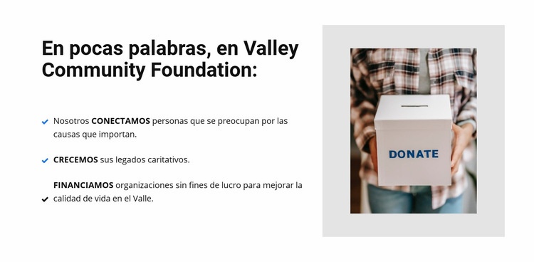 Organización caritativa Maqueta de sitio web