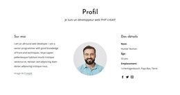 Profil D'Emploi De Développeur Web - Modèle De Page HTML