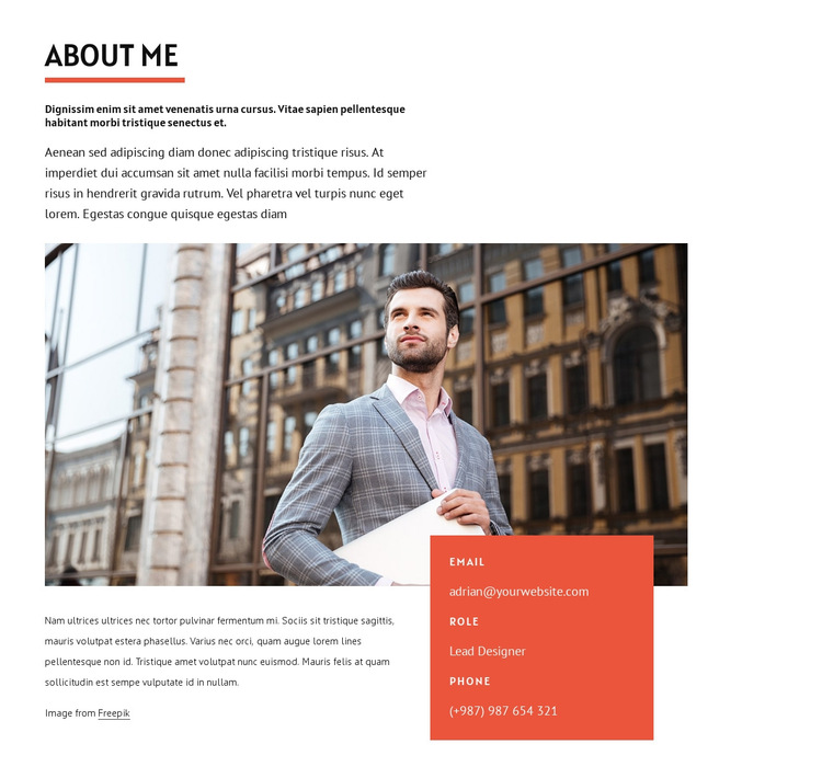 Designing and coding HTML5 Template