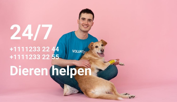 24/7 hulp aan dieren Html Website Builder