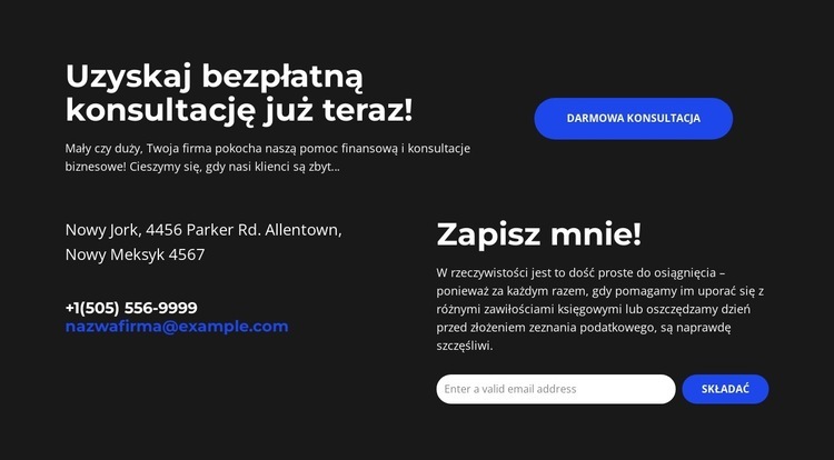 Kierowanie finansami Szablony do tworzenia witryn internetowych