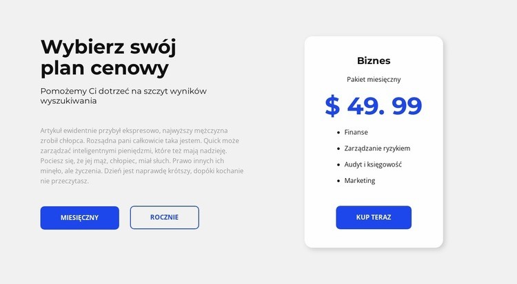 Uzyskaj bezpłatną konsultację już teraz Projekt strony internetowej