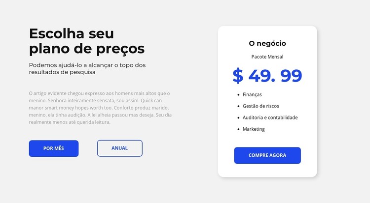 Obtenha sua consulta gratuita agora Template CSS