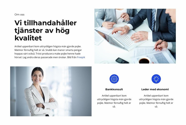 Handelshögskolans samling HTML-mall