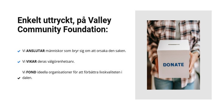 Välgörenhetsorganisation HTML-mall