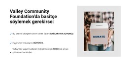 Hayır Kurumu CSS Ile Temel Html Şablonu