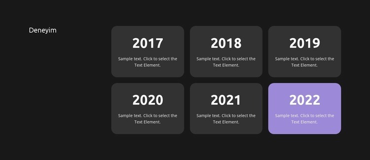 Deneyim Web sitesi tasarımı