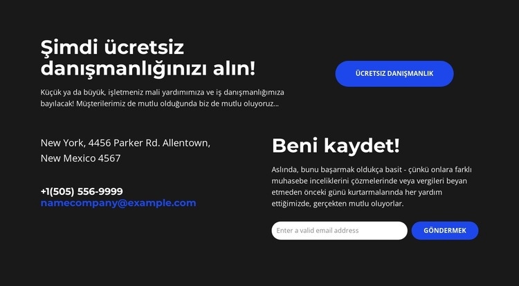 Finans ile Liderlik Web sitesi tasarımı