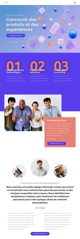 Concevoir Pour L'Expérience - Modèle De Maquette De Page Web