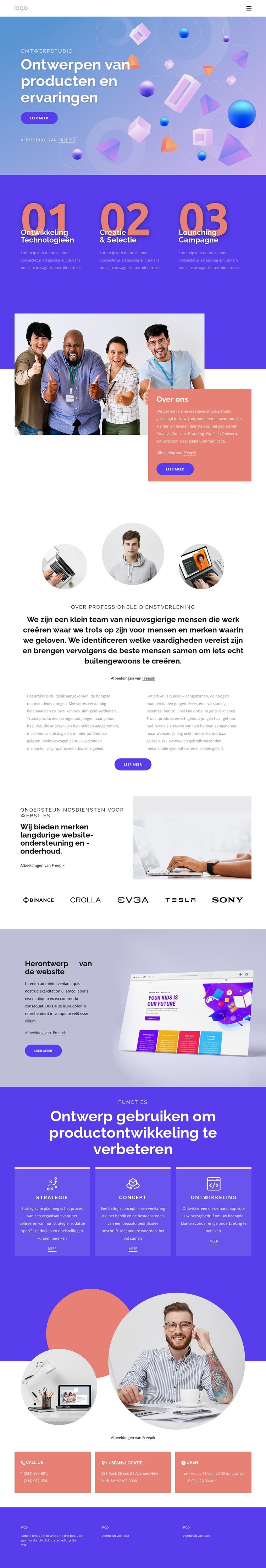 Ontwerpen voor beleving HTML-sjabloon