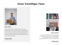 HTML-Seitendesign Für Freiwilligenteam