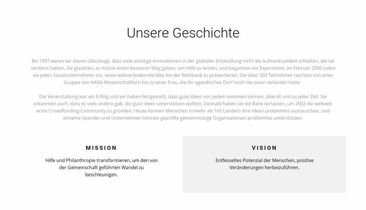 Hospizgeschichte Website-Modell