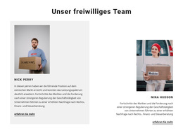 Freiwilligenteam – Fertiges Website-Design