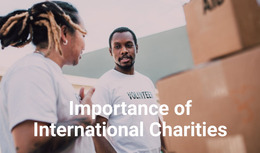 Importance Of International Charities - Website Creator HTML