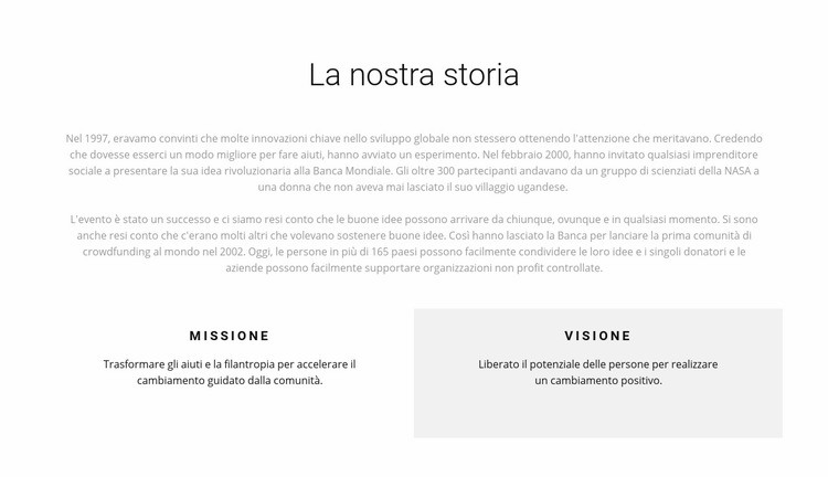 Storia dell'ospizio Mockup del sito web