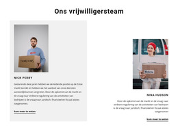 HTML-Paginaontwerp Voor Vrijwilligers Team