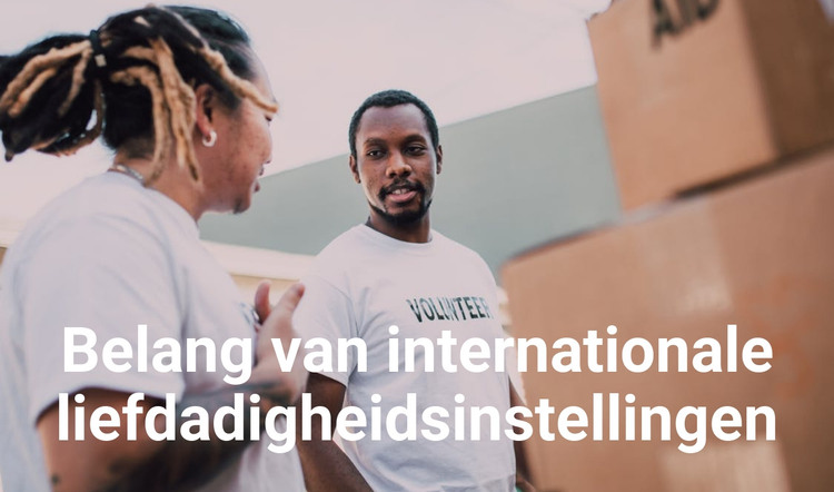 Belang van internationale goede doelen HTML-sjabloon