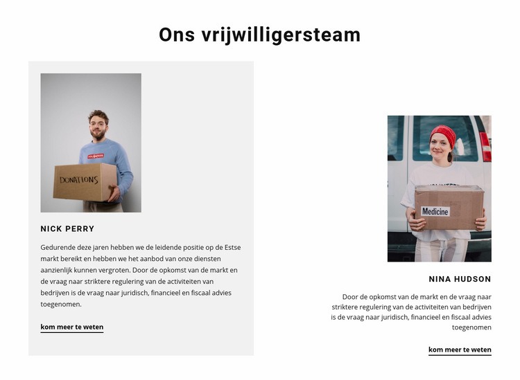 Vrijwilligers team HTML5-sjabloon