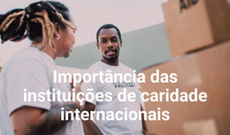Importância Das Instituições De Caridade Internacionais Modelo Html De Caridade