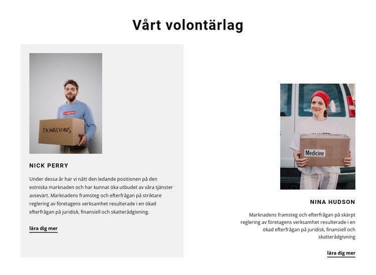 Volontärlag CSS -mall