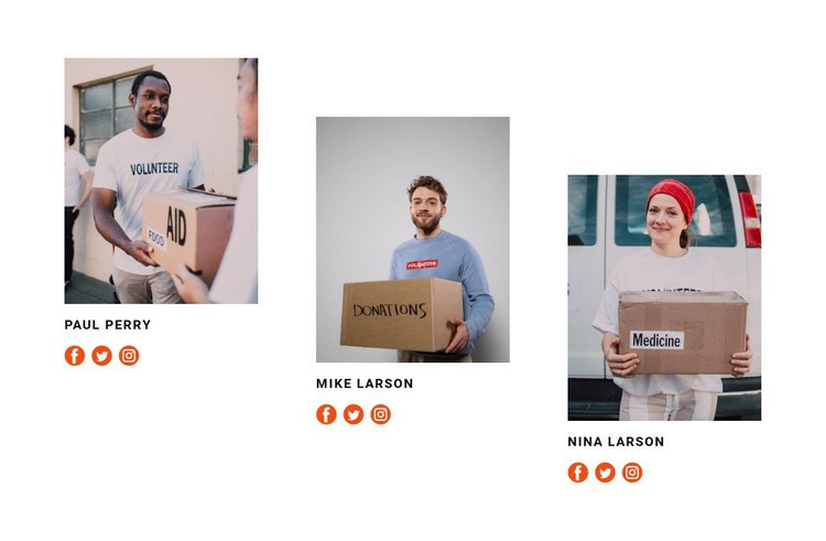 Our volunteer team Webflow Template Alternative