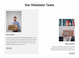 Volunteer Team Landing Page Template