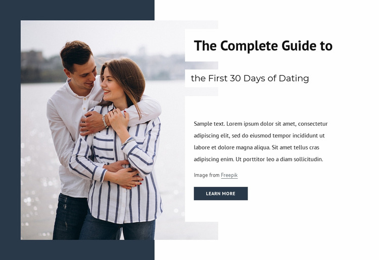 First 30 days of dating Html Website Builder