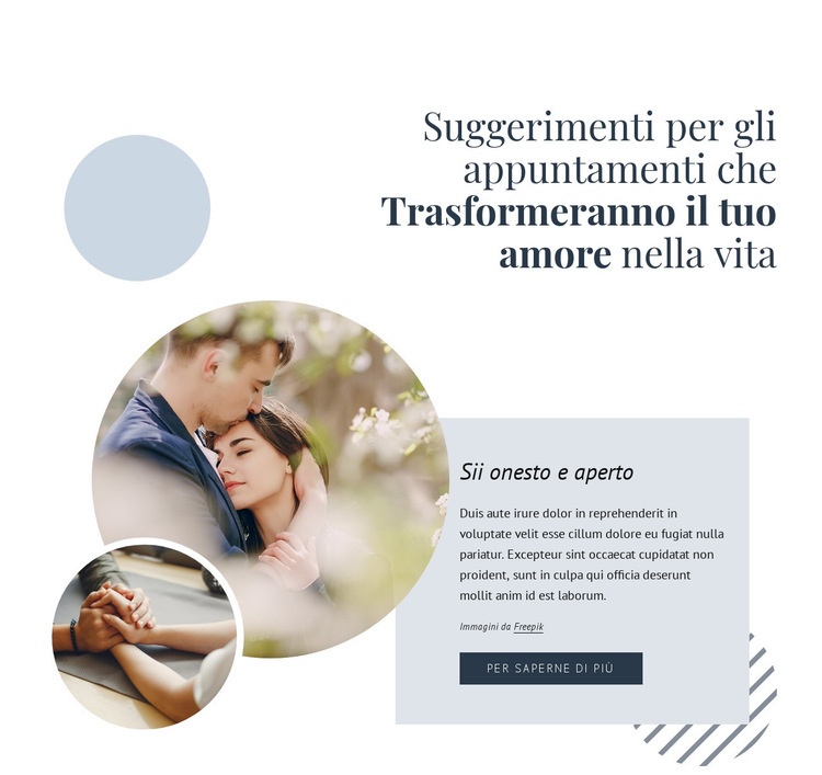 Suggerimenti per appuntamenti e relazioni Progettazione di siti web