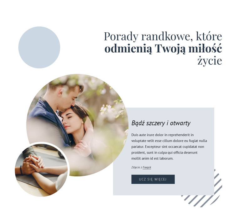 Wskazówki dotyczące randek i związków Motyw WordPress