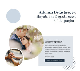 Flört Ve Ilişkiler Için Ipuçları Web Sitesi Şablonu