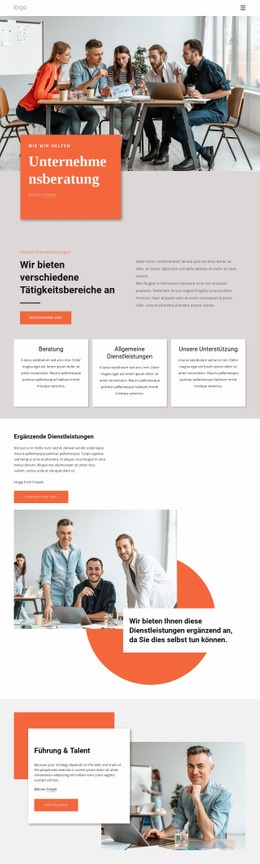 Wir Helfen Ihnen Zu Wachsen Und Sich Zu Entwickeln - Einfacher Website-Builder