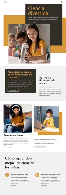 Proyecto De Ciencia Genial - Maqueta De Sitio Web Psd