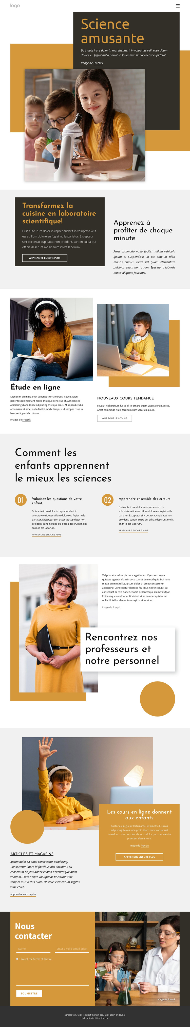 Projet scientifique cool Thème WordPress
