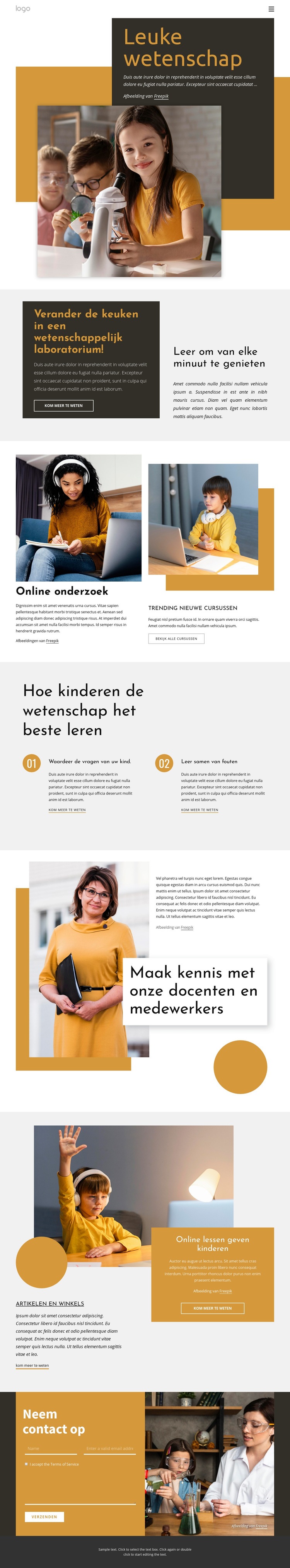 Cool wetenschappelijk project Html Website Builder