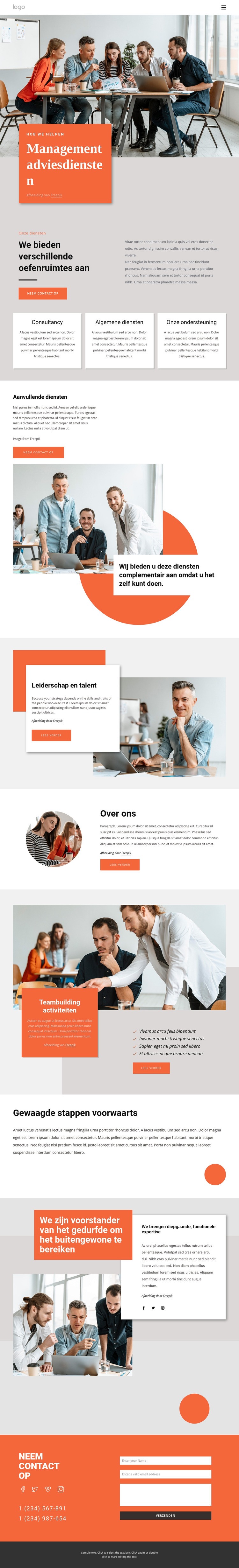 Wij helpen je groeien en ontwikkelen Website mockup