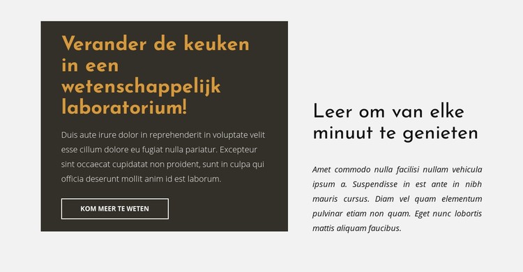 Tekstgroep in raster CSS-sjabloon