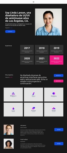 Impresionante Plantilla De Una Página Para Tarjeta De Visita Del Diseñador Web
