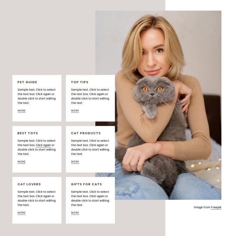 Guide for getting a new cat Homepage Design