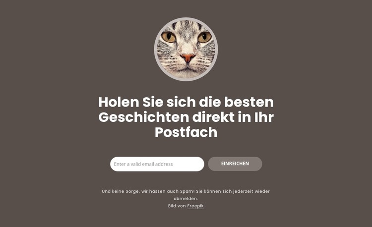 Größte Geschichten HTML-Vorlage