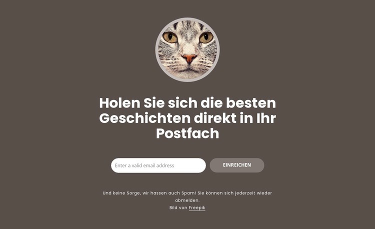 Größte Geschichten HTML5-Vorlage