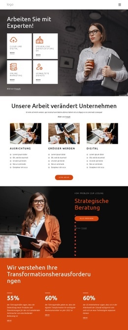 Arbeiten Sie Mit Experten Zusammen - Anpassbares Professionelles Design