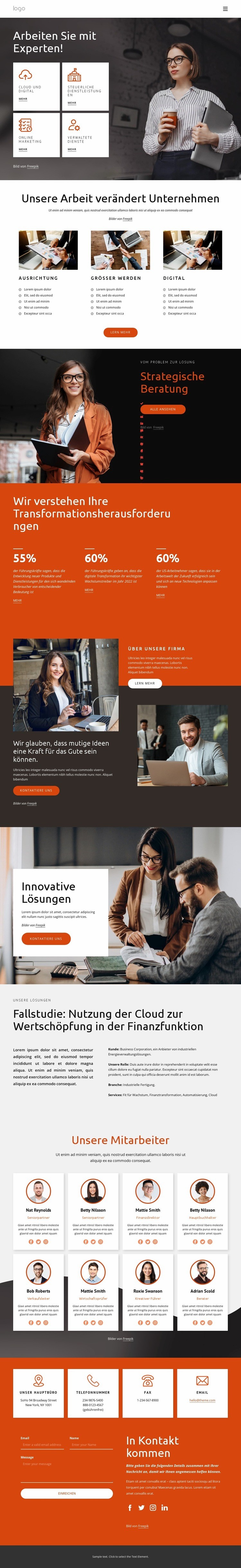 Arbeiten Sie mit Experten zusammen Website design