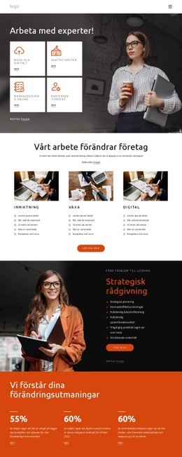 Arbeta Med Experter - Bästa Webbplatsmallen