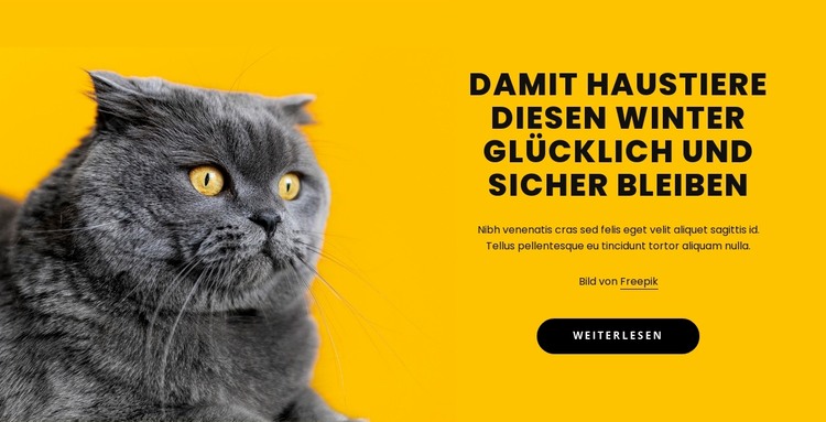 Haustiere glücklich machen HTML-Vorlage