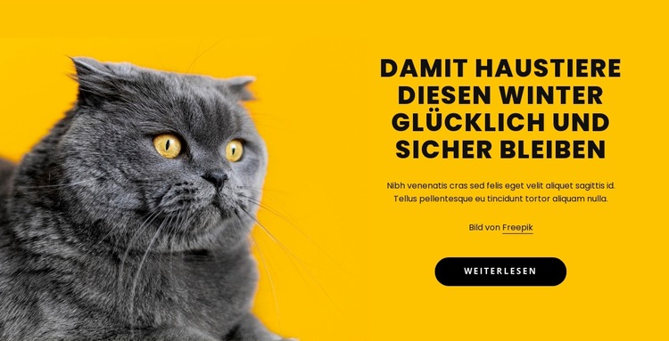 Haustiere glücklich machen Website-Vorlage