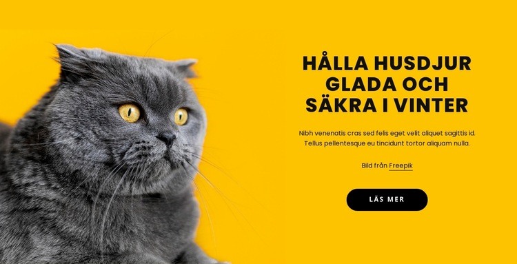 Att hålla husdjur glada Webbplats mall